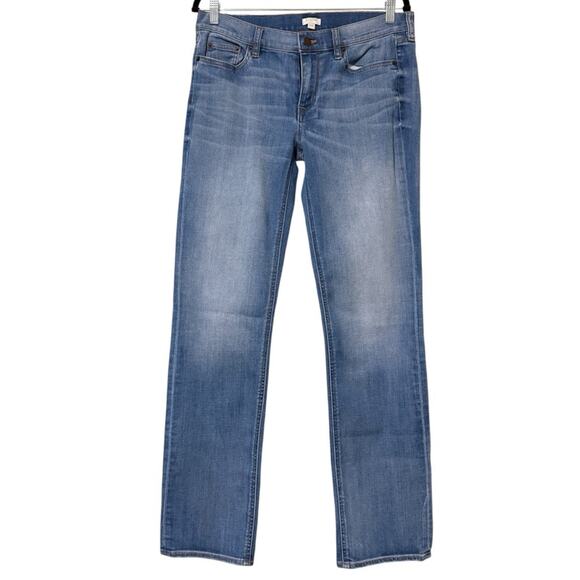 J. CREW size 30R denim jeans light wash casual pull on button & zip closure - Picture 1 of 10